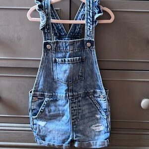 GAP kids denim shirt overalls size 5T